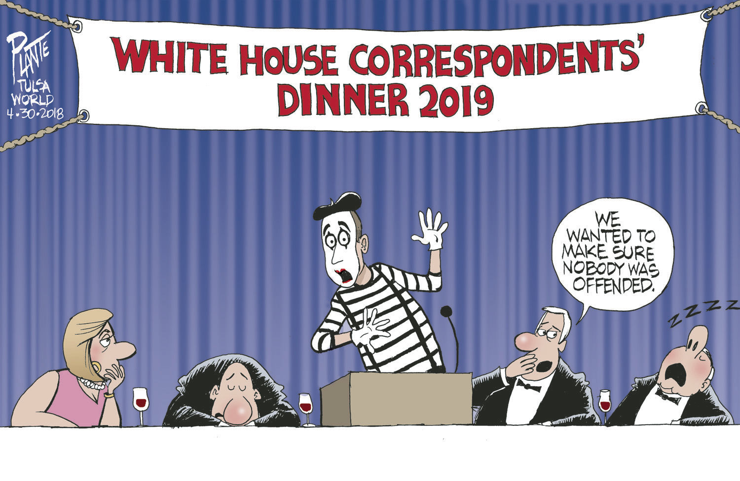 Bruce Plante Cartoon: White House Correspondents' Dinner